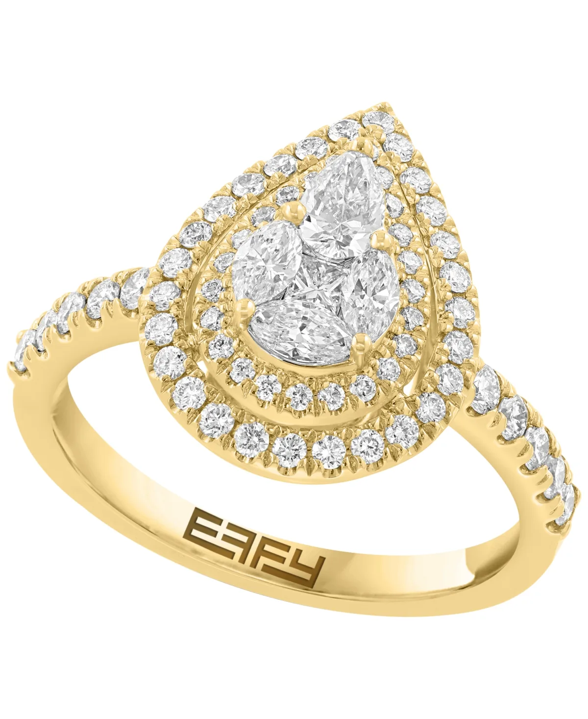 Halo Diamond Ring (7/8 ct. t.w.) in 14k White Gold