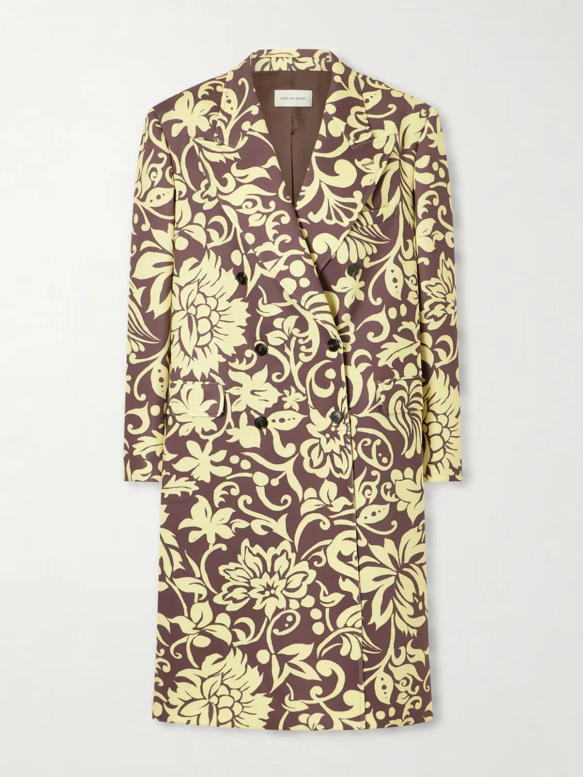 - Rosea Oversized Double-breasted Jacquard Coat -