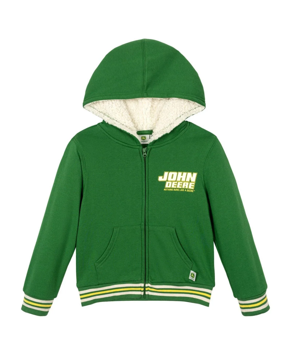 Full-Zip Fleece Hoodie by John Deere