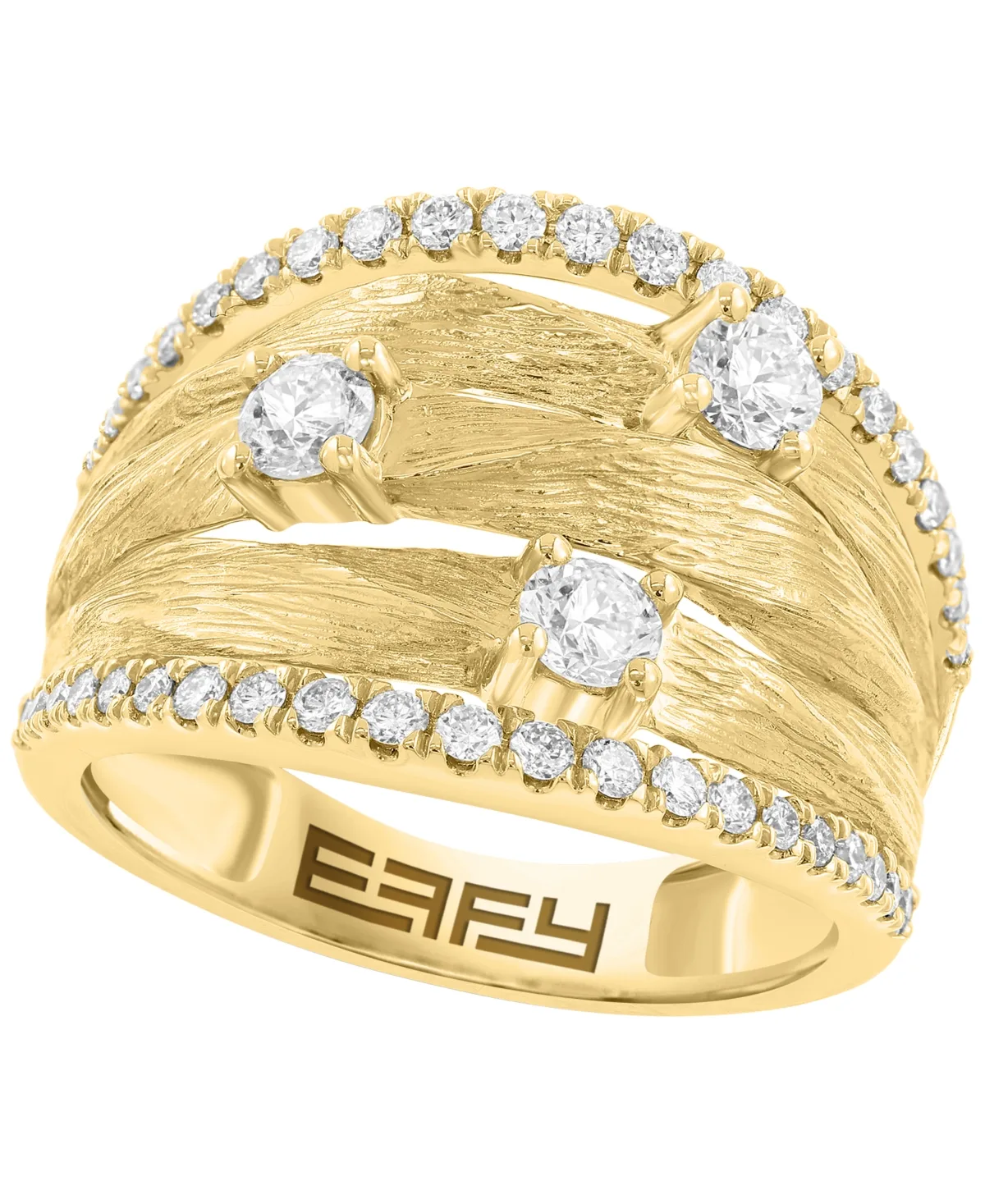 Round Diamond Ring (3/4 ct. t.w.) in 14k Yellow Gold by Effy Collection