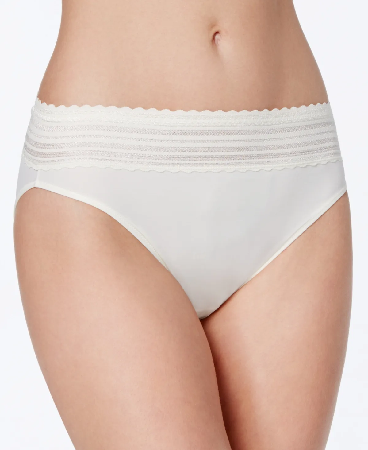 No Pinching No Problems Dig-Free Comfort Waist with Lace Microfiber Hi-Cut 5109 by Warner's