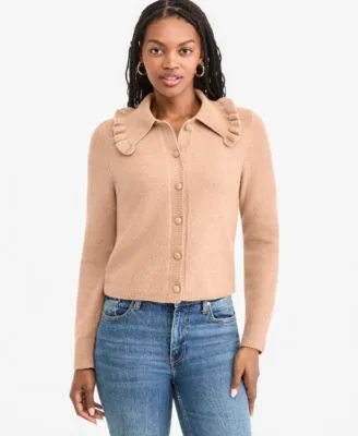 Ruffled Collar Cardigan