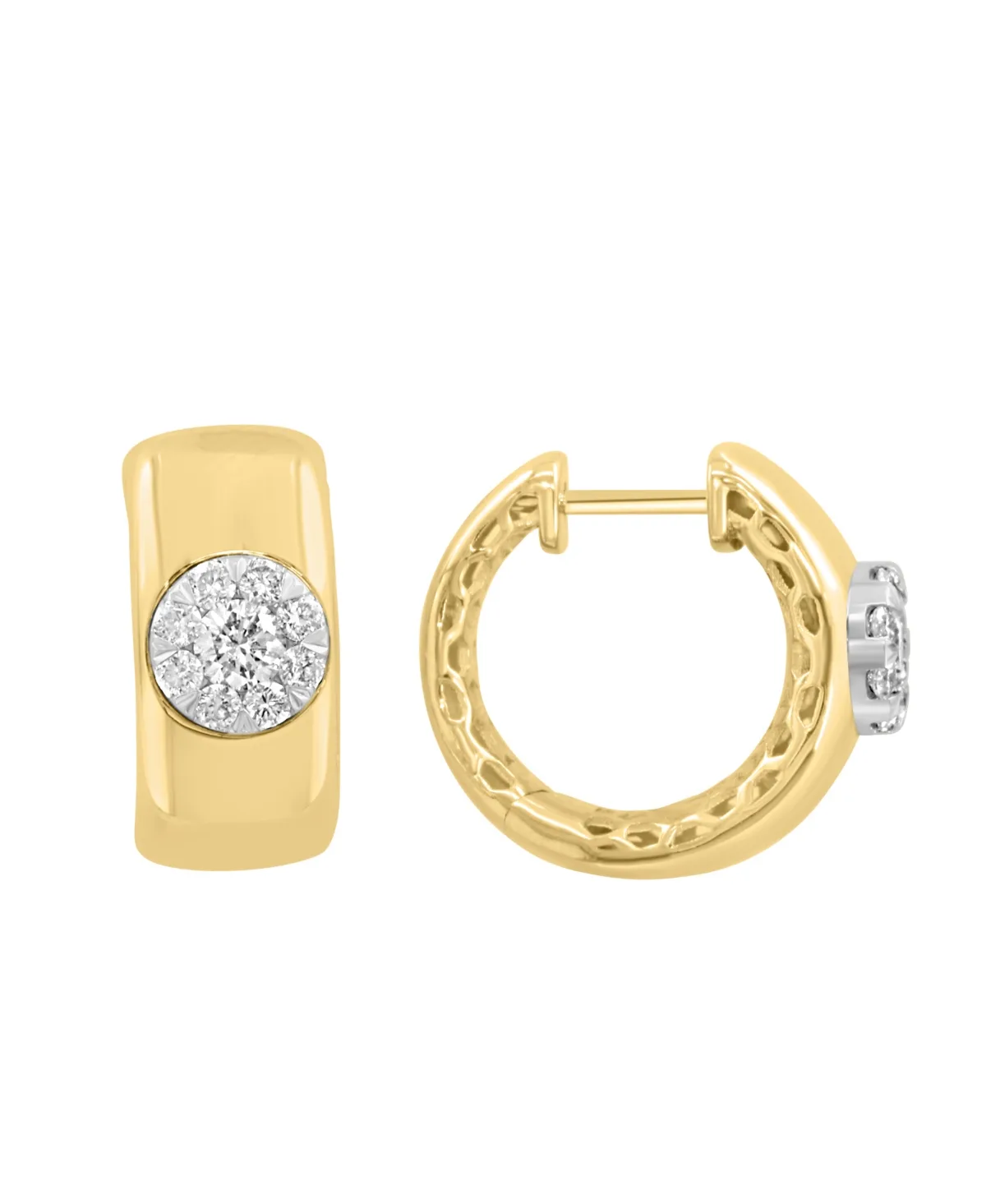Huggie Diamond Earrings (1/2 ct. t.w.) in Two-Tone 14k Gold by Effy Collection