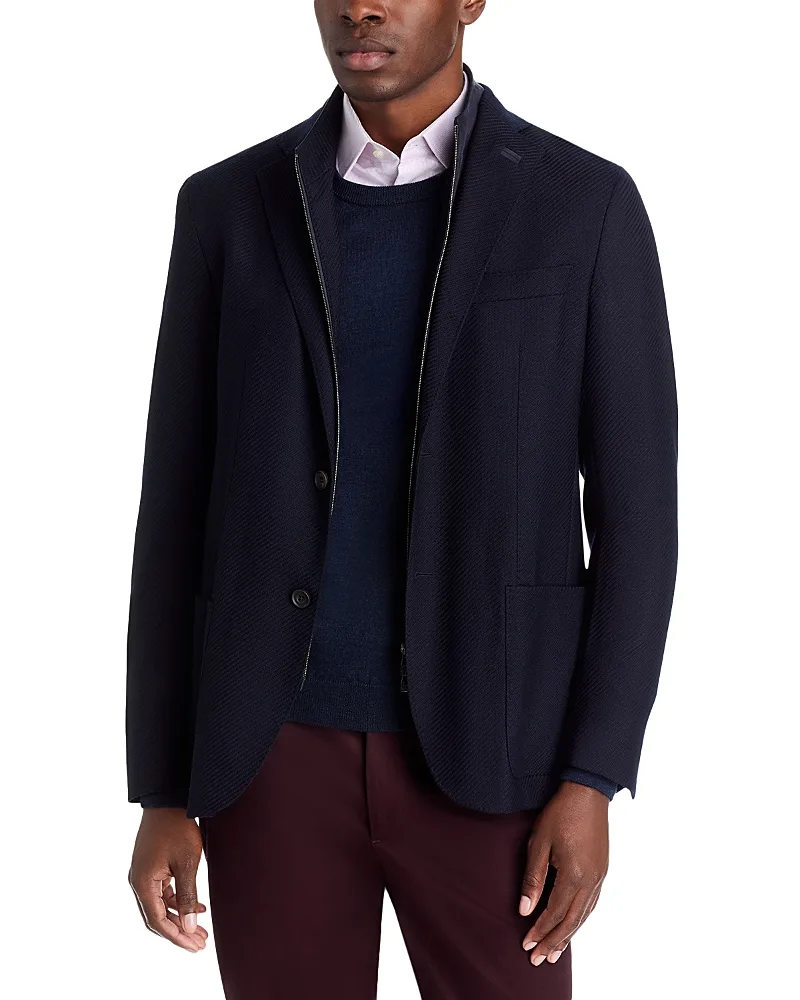Wool Blend Twill Id Jacket & Removable Bib by Corneliani