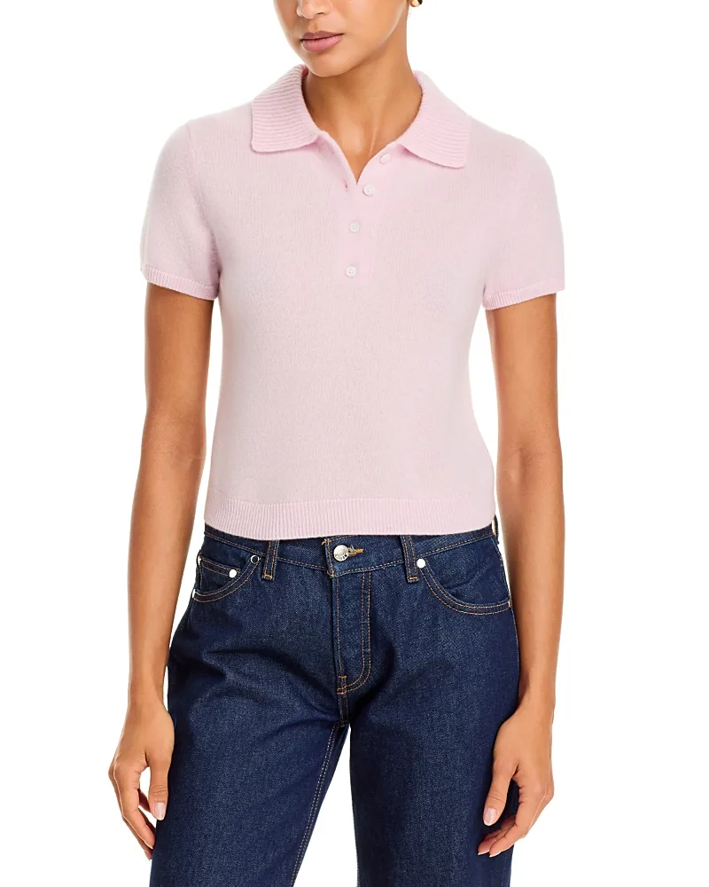 Twila Cashmere Short Sleeve Polo by Simkhai