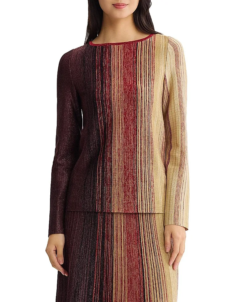 Shimmer Lurex Knit Tunic by Misook