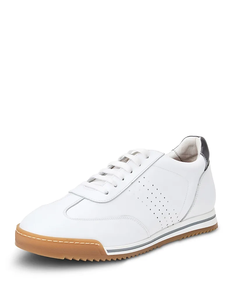 Brozzi Suede & Leather Low Top Sneakers by Bruno Magli