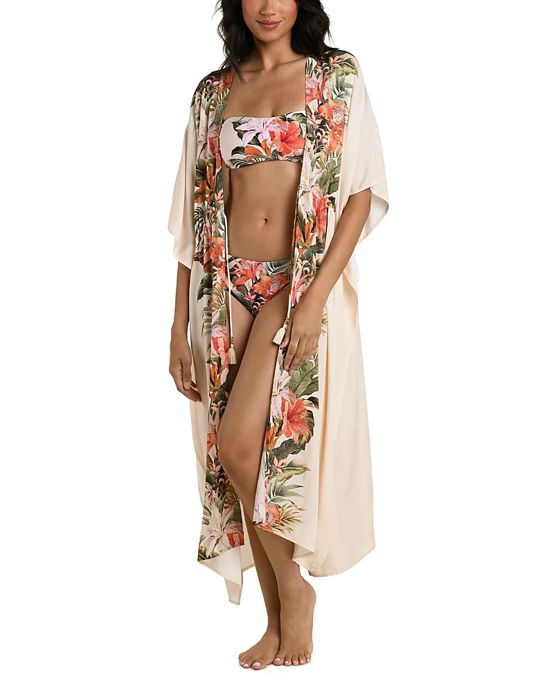 Courtyard Palms Kimono Swim Cover-Up by La Blanca