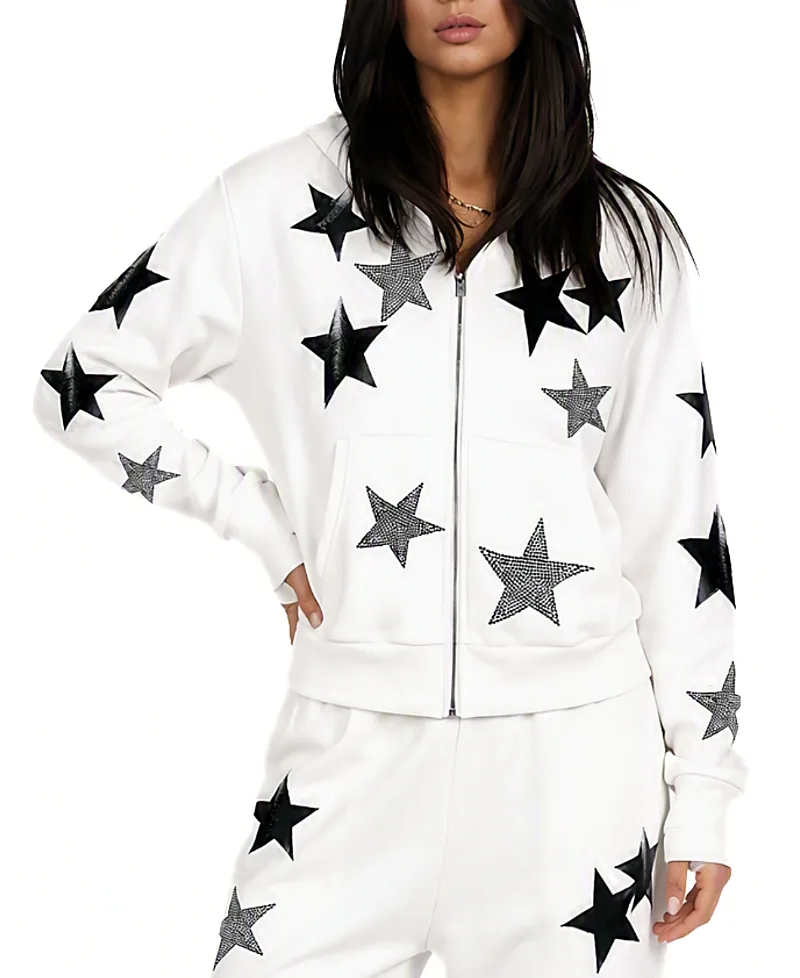 Twyla x Black Crystal Multi Stars Hoodie