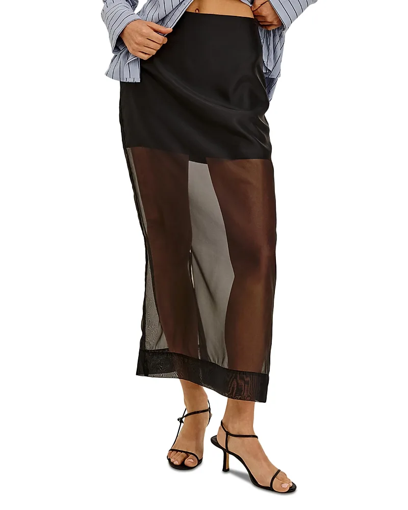 Floran Sheer Overlay Skirt by Rails