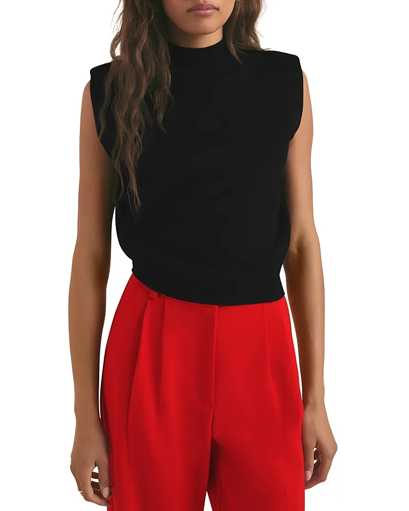 The Whitney Sleeveless Mock Neck Top by Favorite Daughter