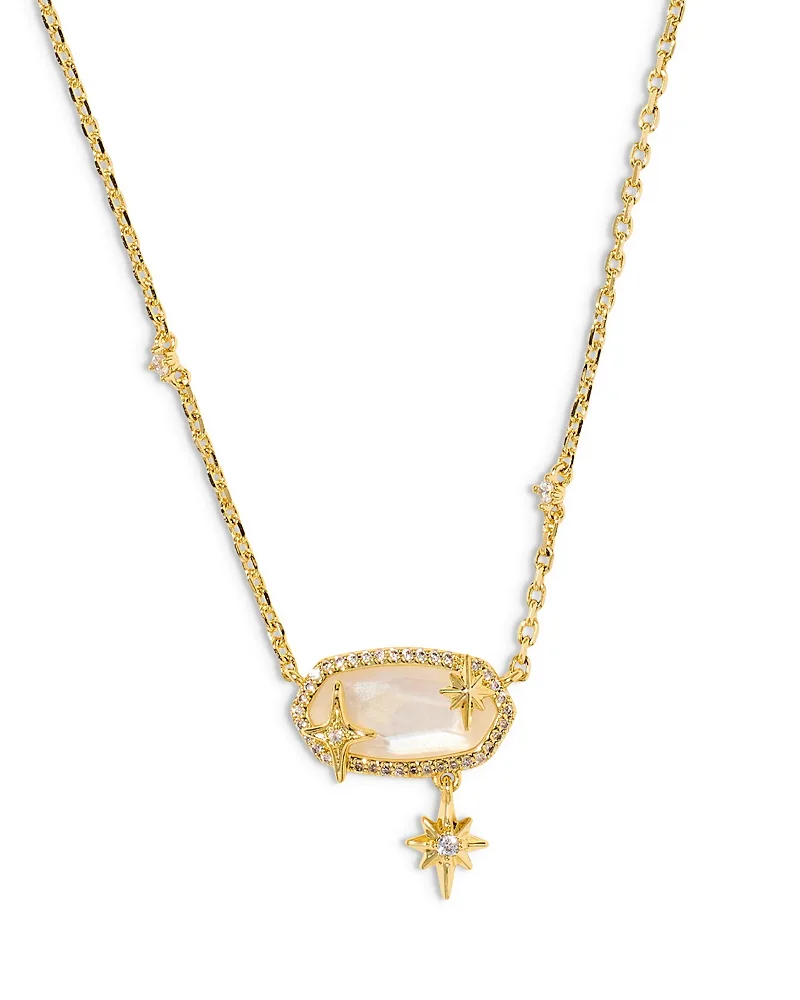 Elisa Crystal Star & Mother of Pearl Pendant Necklace, 16-19 by Kendra Scott