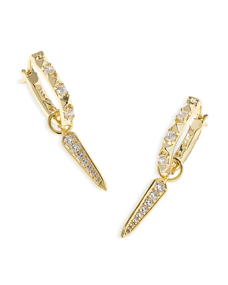 Fate Crystal Spike Charm Huggie Hoop Earrings by Kendra Scott