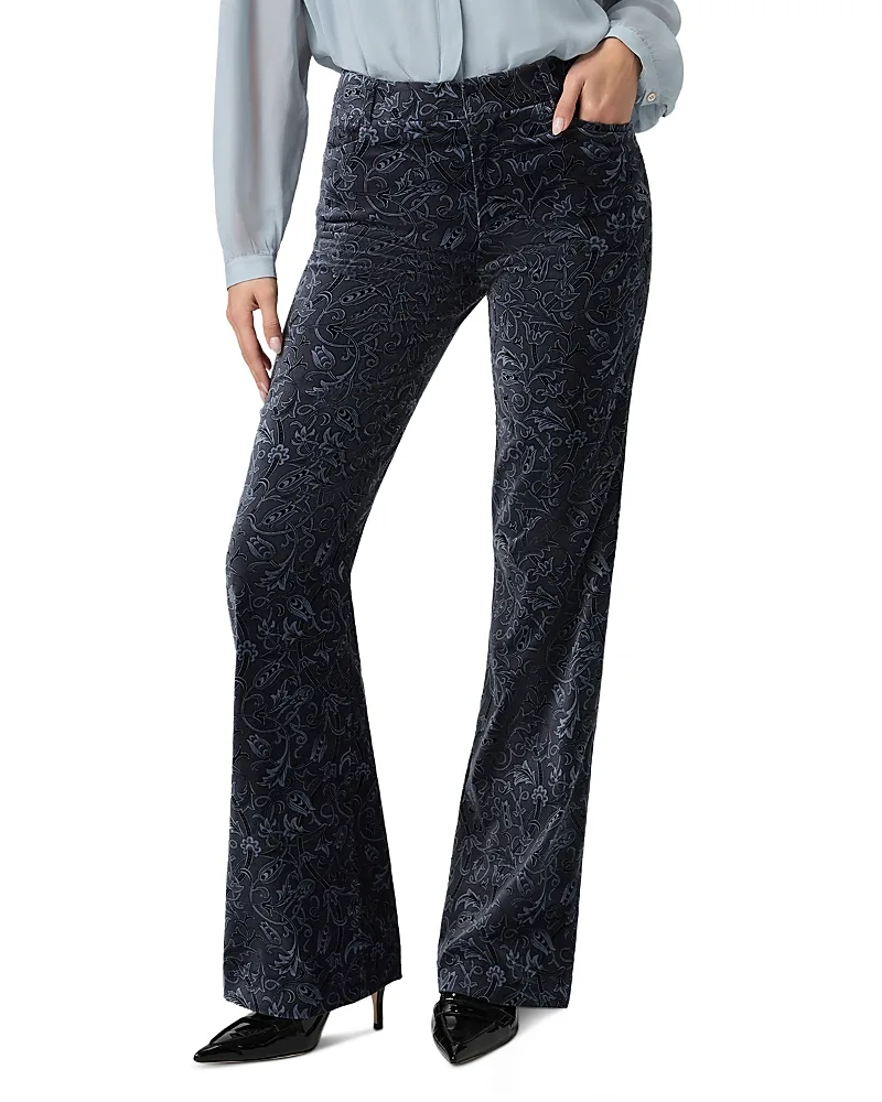 Leenah Stretch Velvet Wide Leg Pants by PAIGE