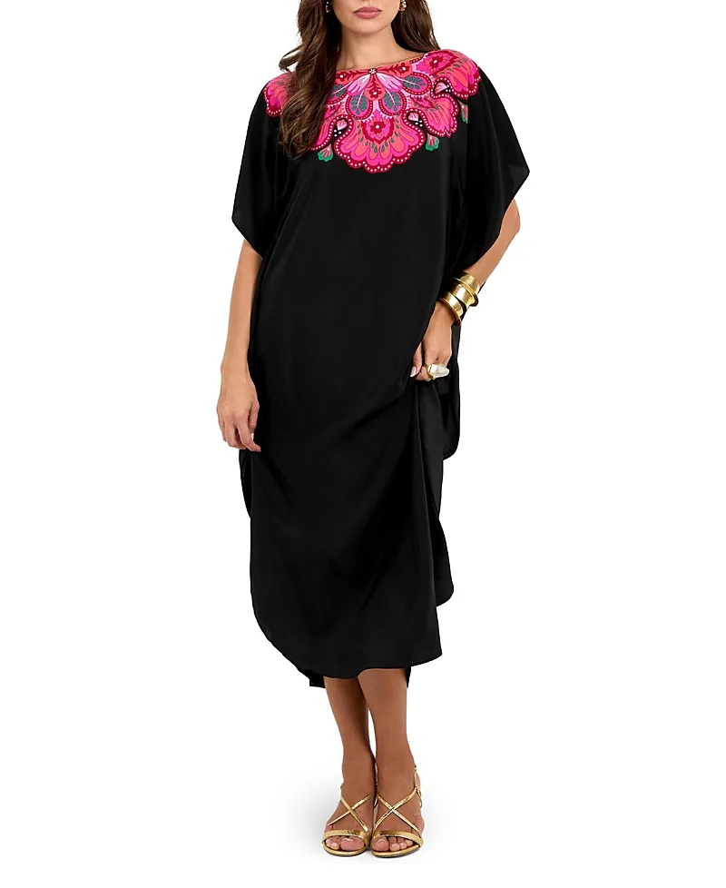 Long Jalani Sautoir Maxi Caftan Dress by Trina Turk