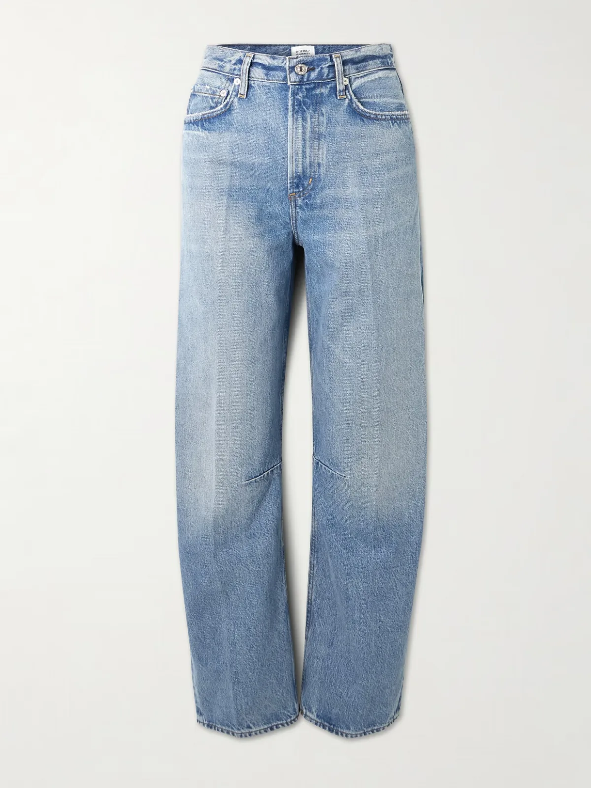 - Miro Long Mid-rise Barrel-leg Jeans -