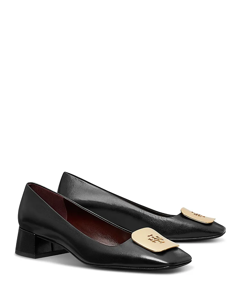 Georgia Square Toe Embellished Pumps by Tory Burch