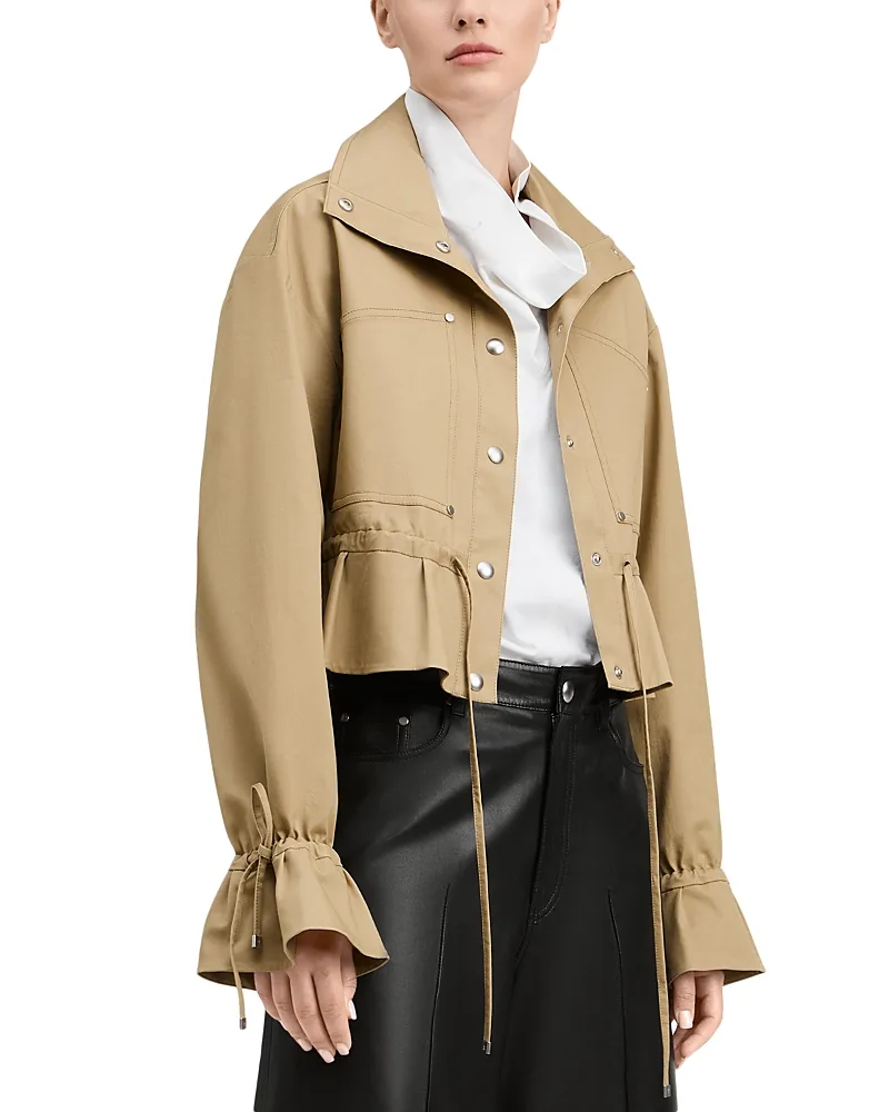 10 Crosby Penn Peached Twill Cinch Waist Jacket by Derek Lam