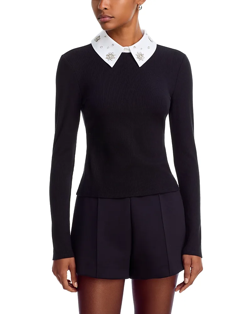 Zelda Poplin Combo Embellished Top by Generation Love