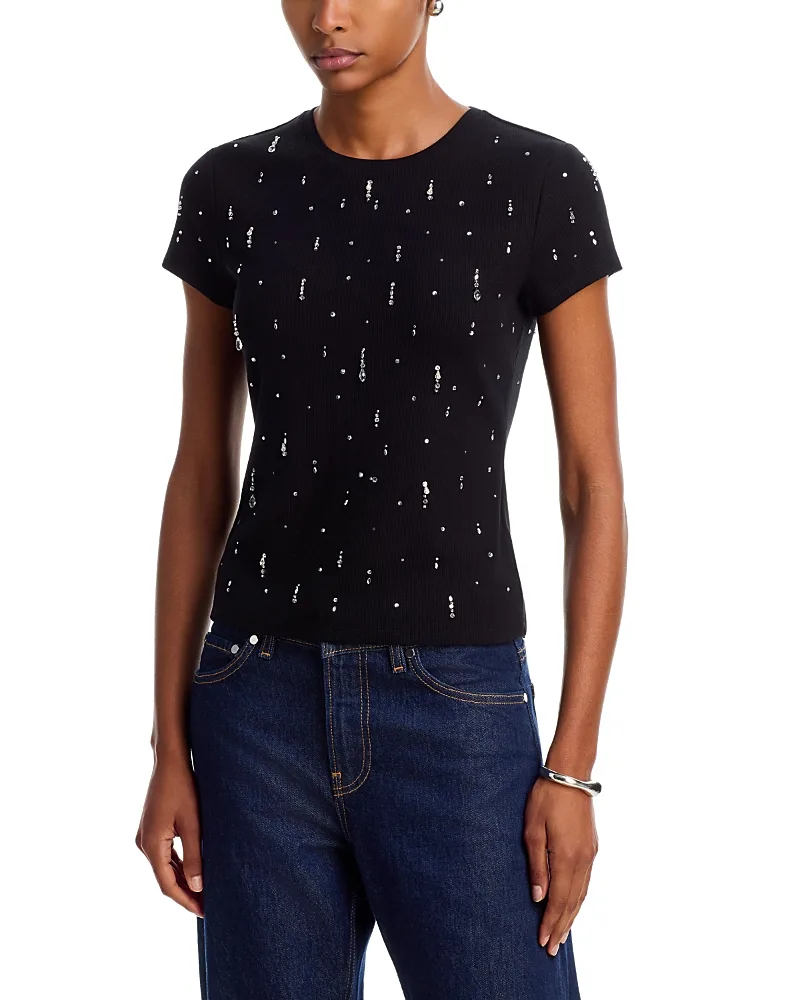 Eva Embellished Short Sleeve Tee by Generation Love