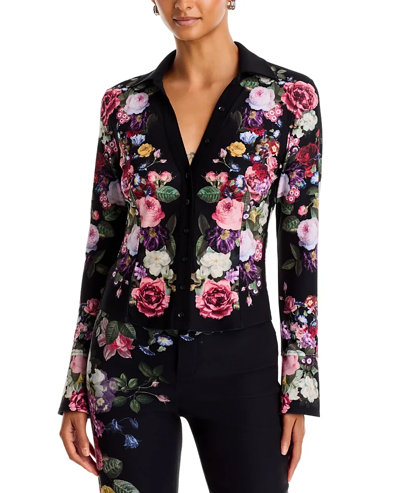 Freya Floral Print Fitted Blouse by Alice And Olivia