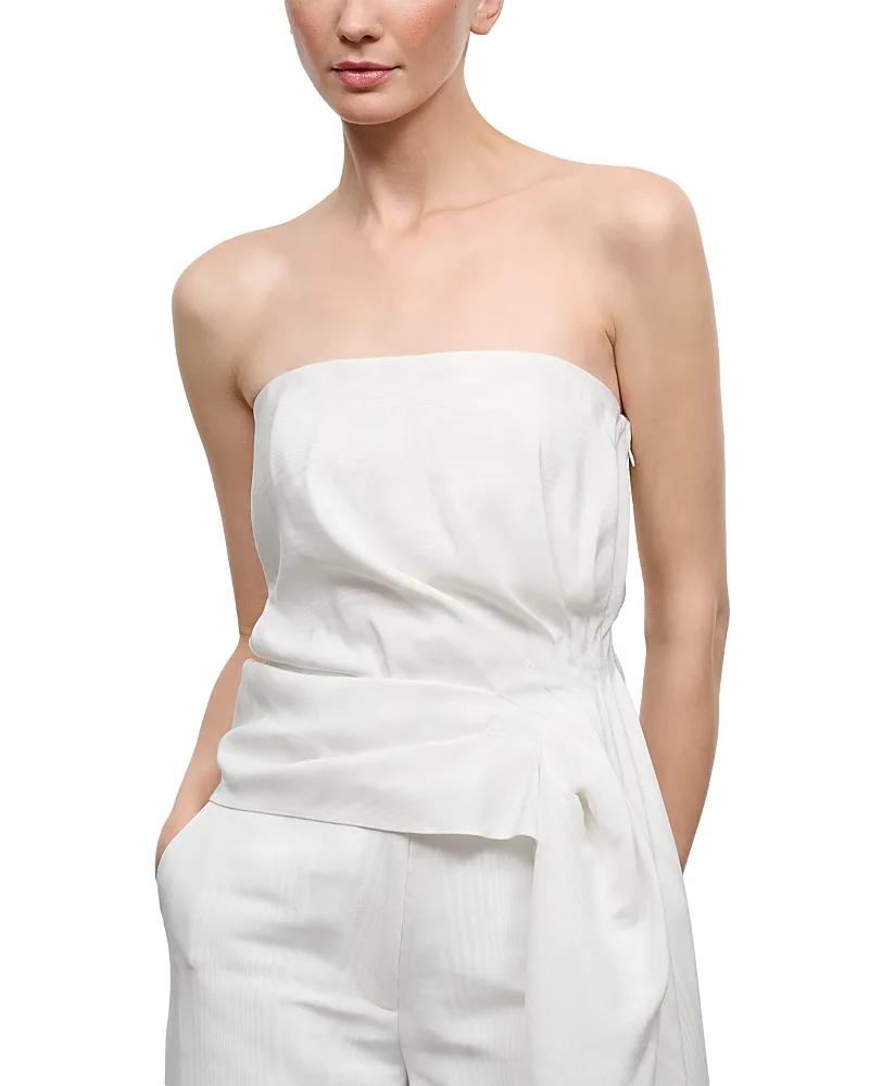 Lux Strapless Side Drape Top by STAUD