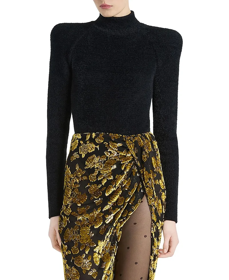 Fluffy Ribbed Knit Jumper by Balmain