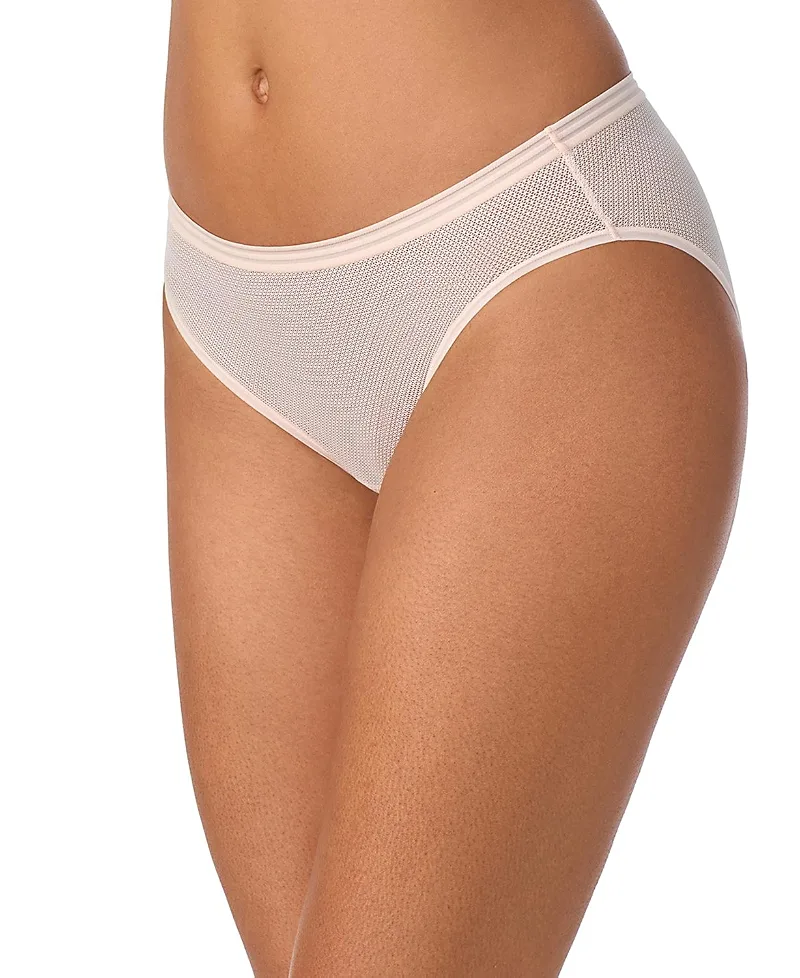 Sheer Stripe Mesh Bikini Panty