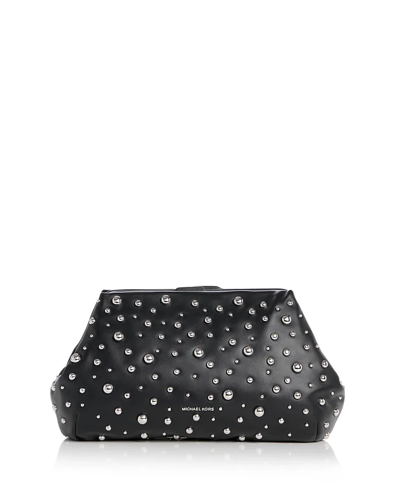 Goldie Studded Leather Clutch by MICHAEL Michael Kors