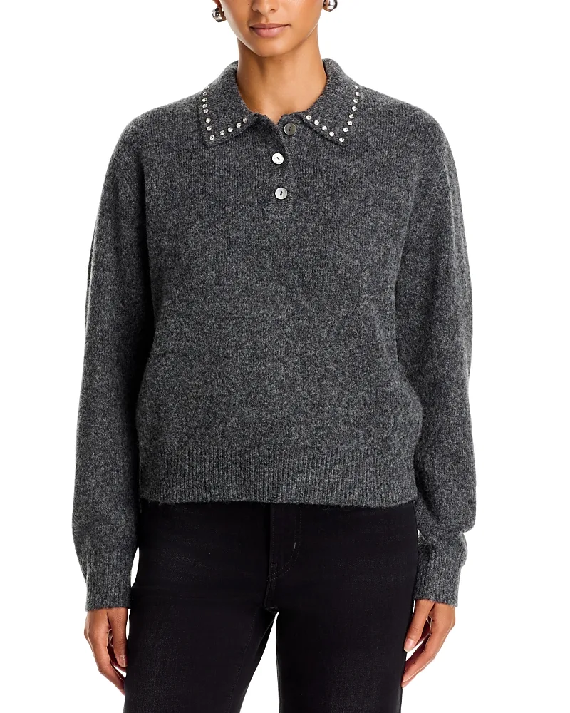Rhinestone Collared Polo Sweater by Levi's