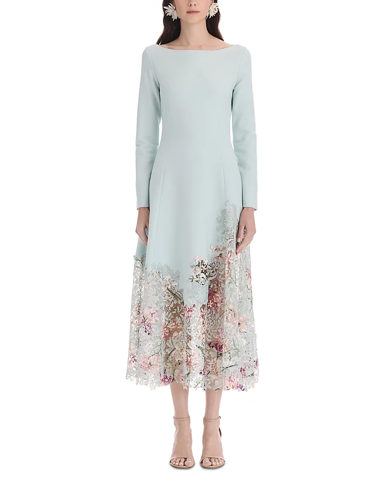 Iris Wool Blend Lace Trim Dress