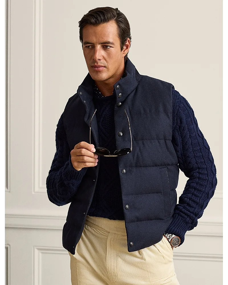 Purple Label Cashmere Stretch Down Vest