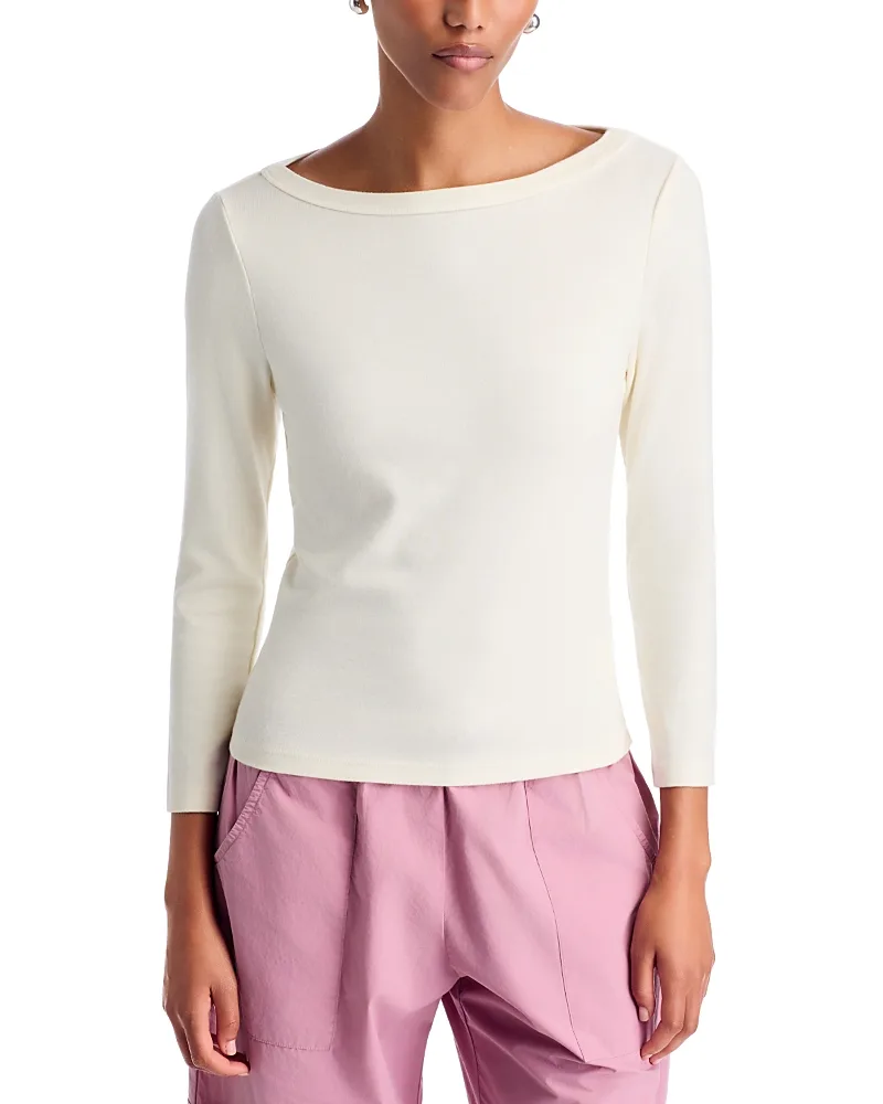 The Baby Rib Boat Neck Top