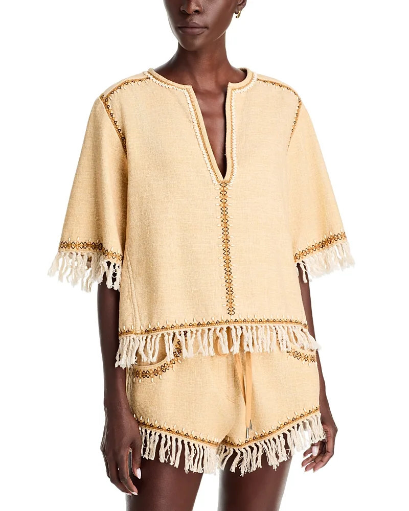Etoile Cybele Cotton Fringe Top by Isabel Marant