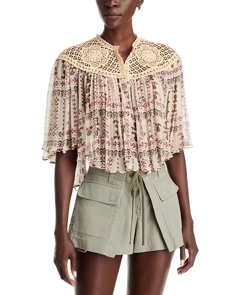 Etoile Voldy Crochet Trapeze Top
