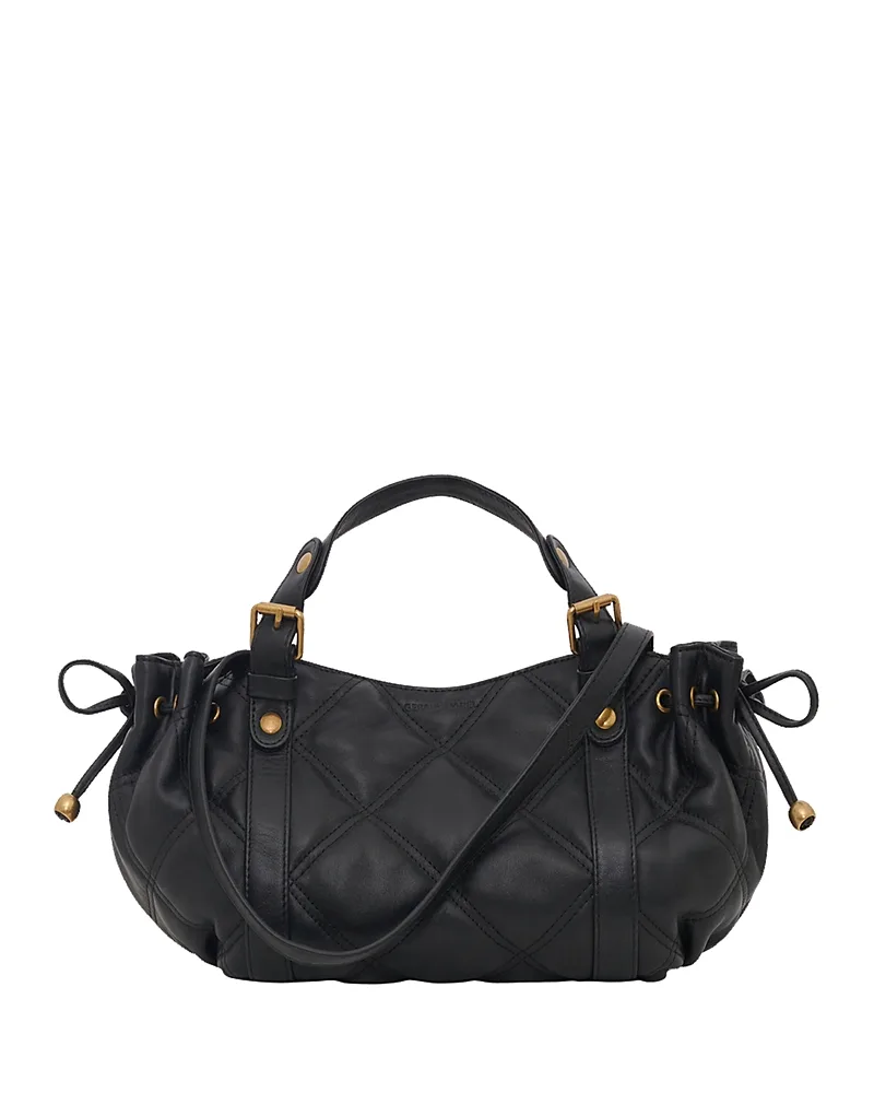 12H Matelasse Leather Top Handle Bag by Gerard Darel