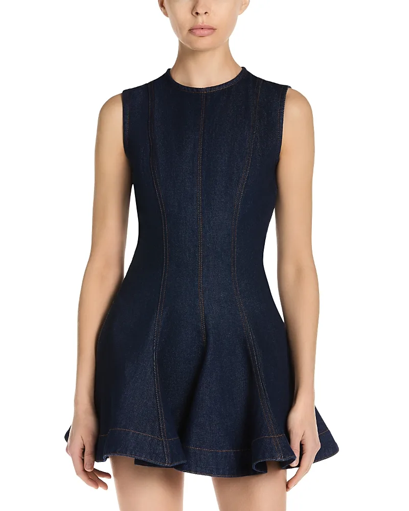 Cotton Peplum Denim Mini Dress by Stella McCartney