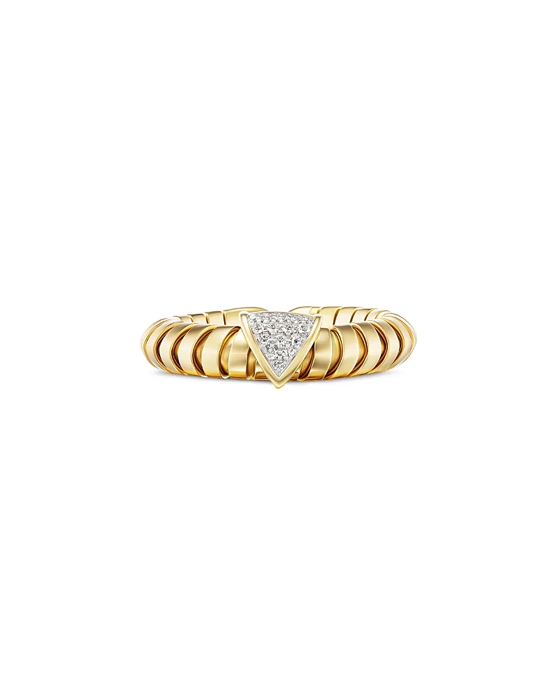 Titanium & 18K Yellow Gold Trisolina Diamond Arrow Ring, 2.11 Tcw by Marina B