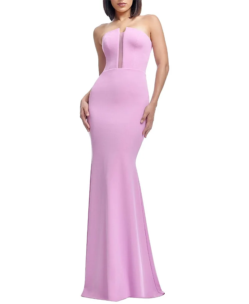 Izzy Strapless Plunge Panel Mermaid Gown by Dress the Population