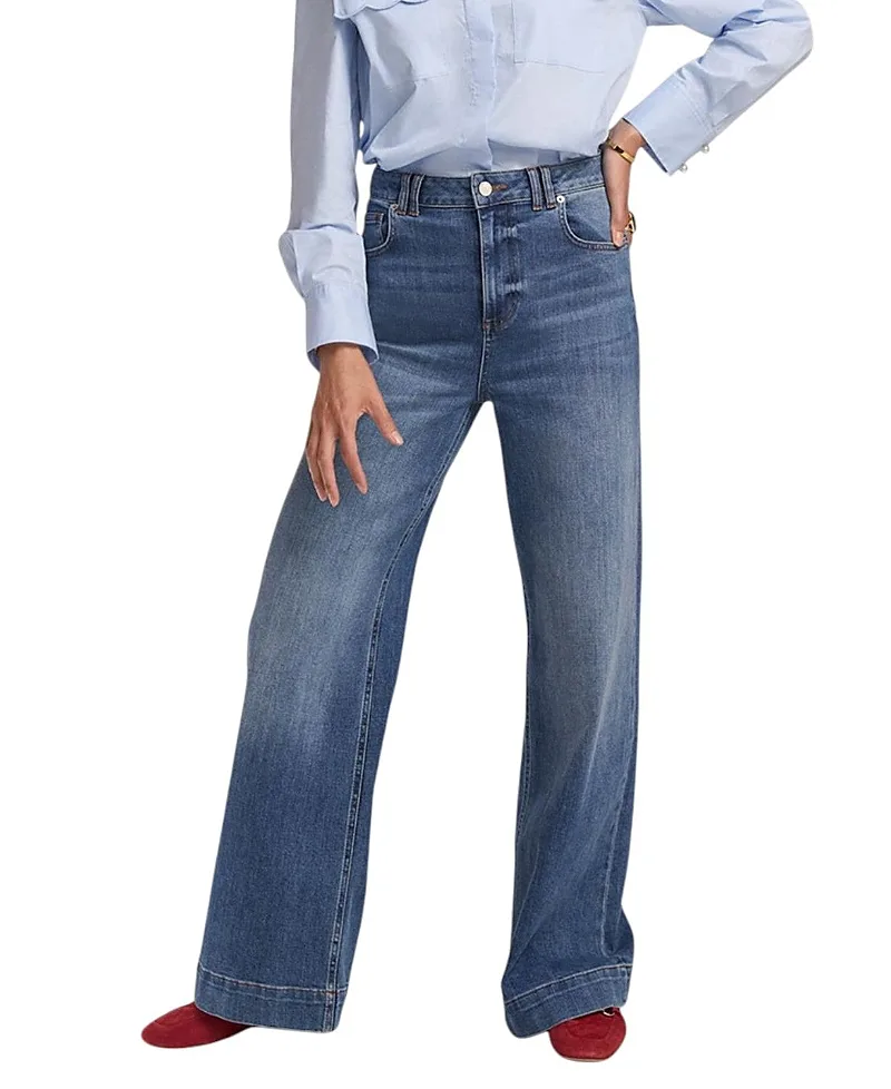 Ultimate Wide Leg Jeans in Blue Wash by Mint Velvet