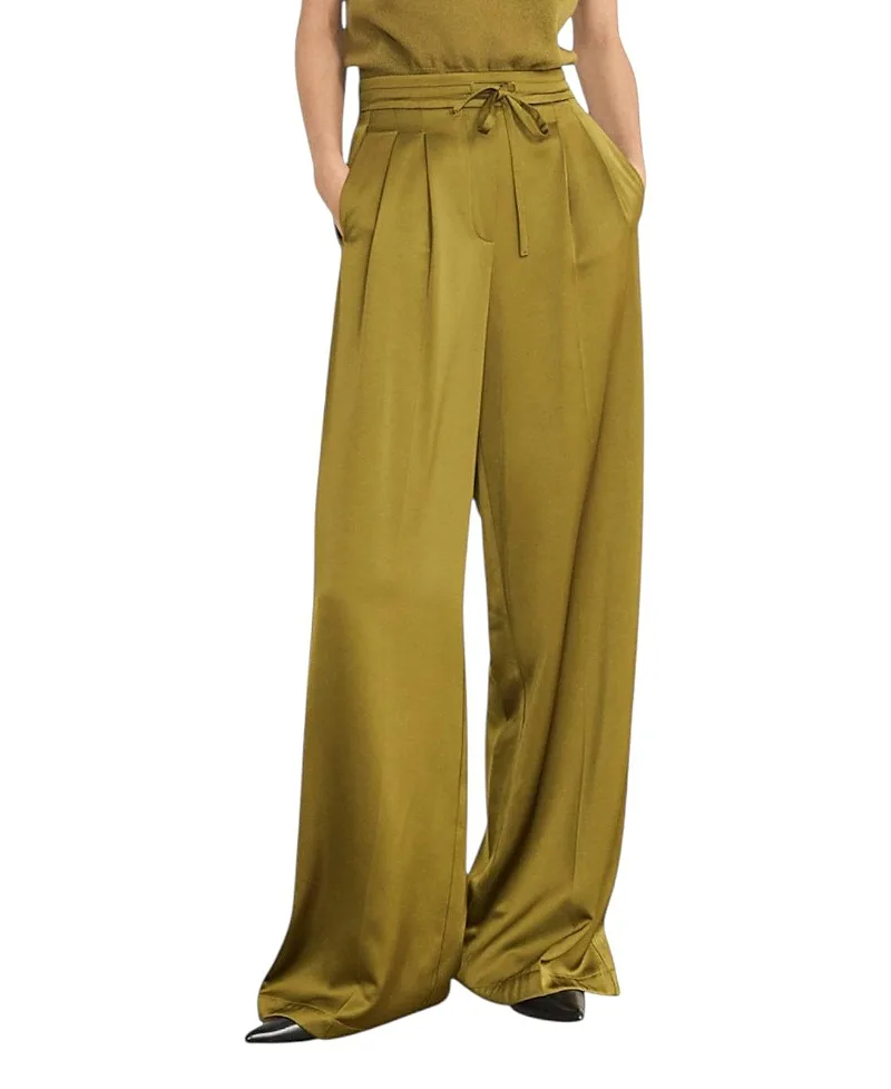 Satin Wide Leg Trousers by Mint Velvet
