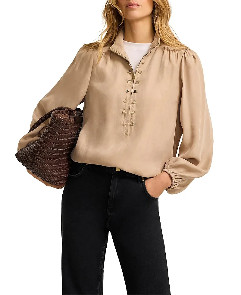 Button Detail Blouse by Mint Velvet