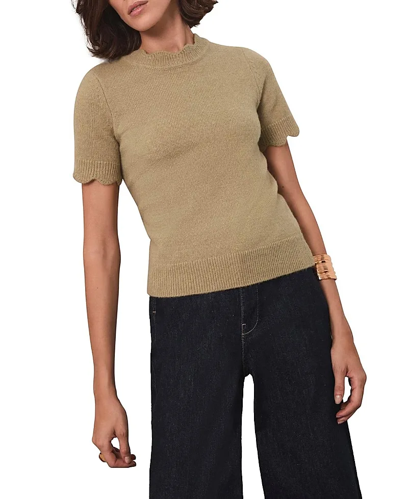 Scallop Trim Knit Top by Mint Velvet