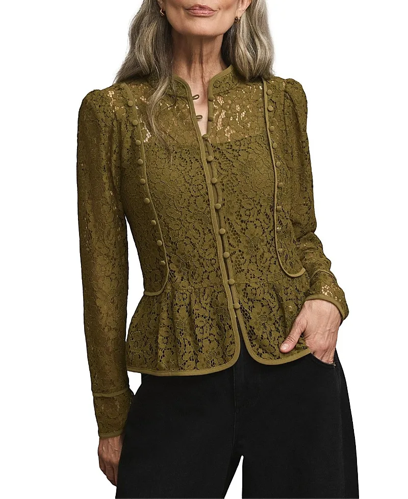 Lace Military Blouse by Mint Velvet