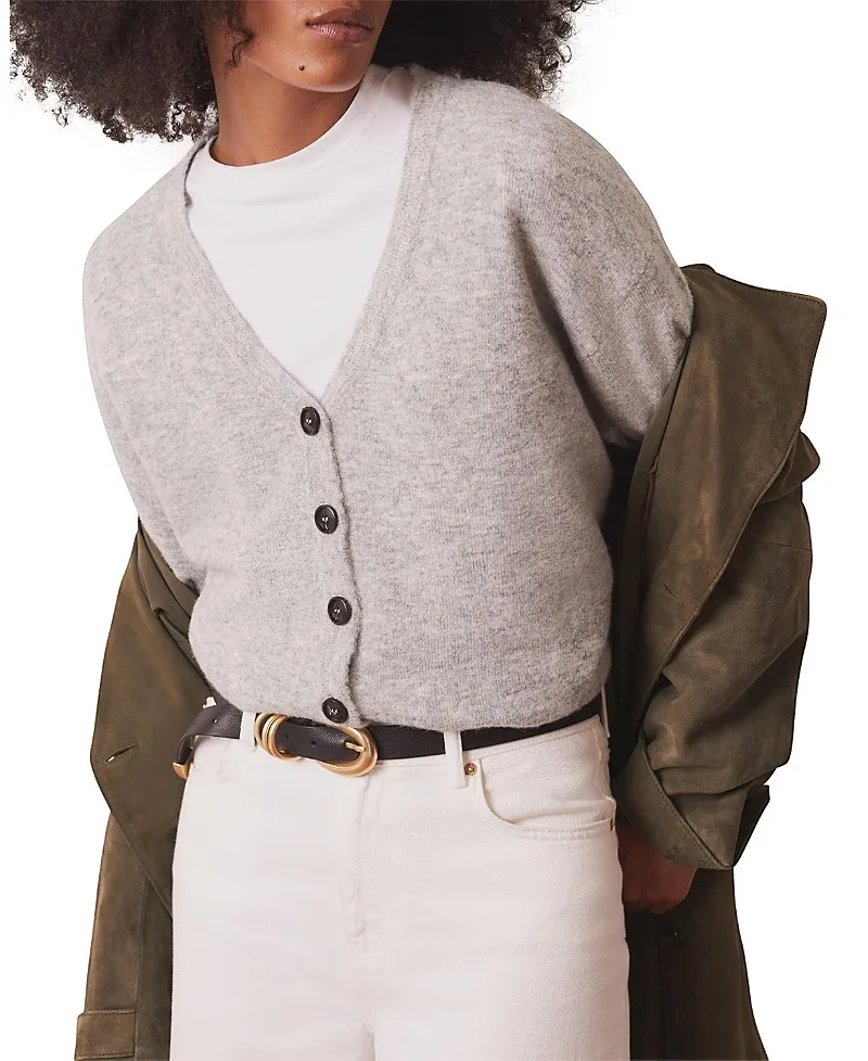 V-Neck Knit Cardigan by Mint Velvet