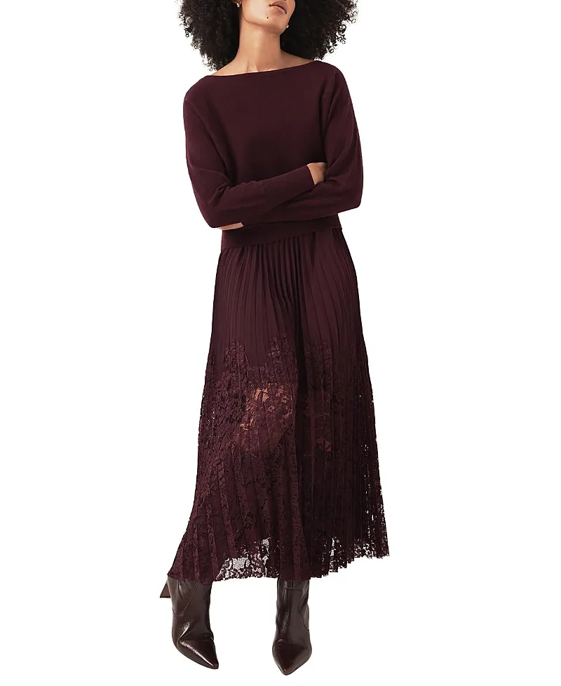 Layered Lace Midi Dress by Mint Velvet
