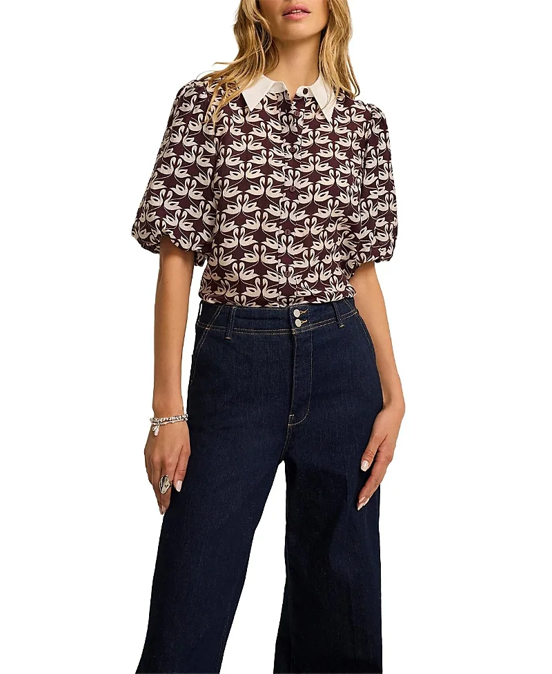 Swan Print Shirt by Mint Velvet