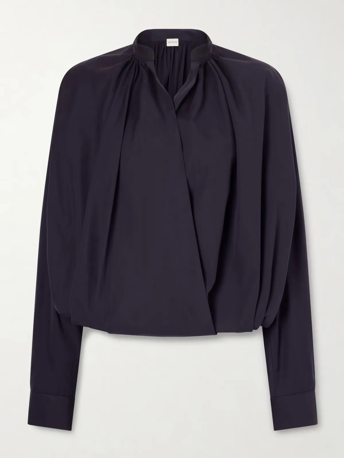 - Cotton-poplin Wrap Shirt -
