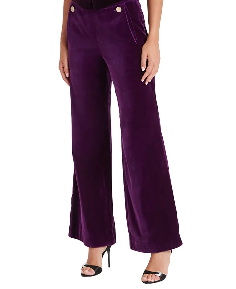 Clove Velvet Waisted Trousers by Temperley