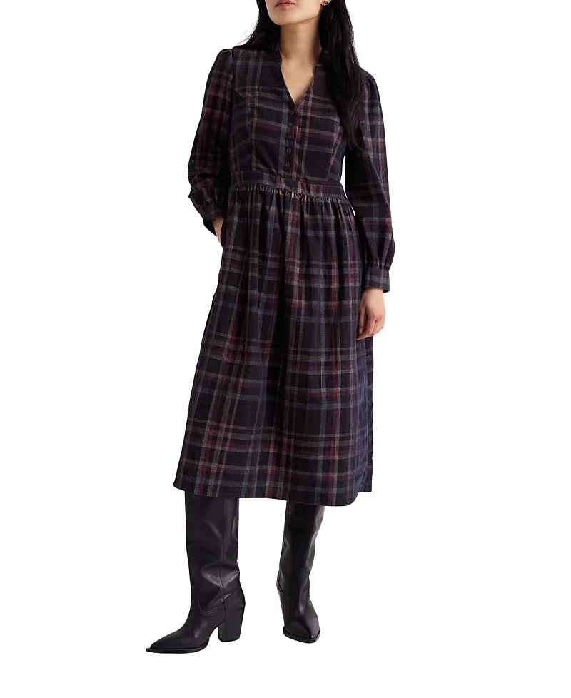 Rose Cottage Printed Cord Midi Dress